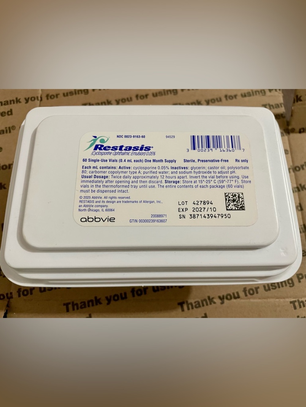 Restasis 60 vials